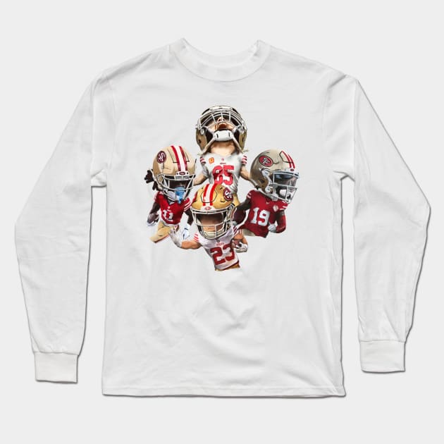 Niners WEAPONS! Long Sleeve T-Shirt by ericjueillustrates
